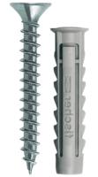 Dyubel raspornyj s shurupom SX 6x30 S10 nejlonovyj s kromkoj Fischer