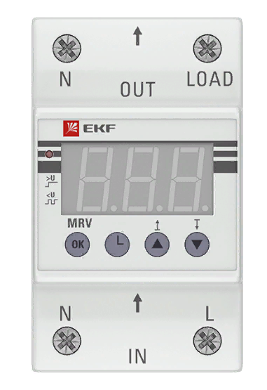 Rele napryazheniya s displeem MRV 63A EKF 2