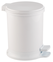 Vedro dlya musora s pedalyu 11l (belyj) 1