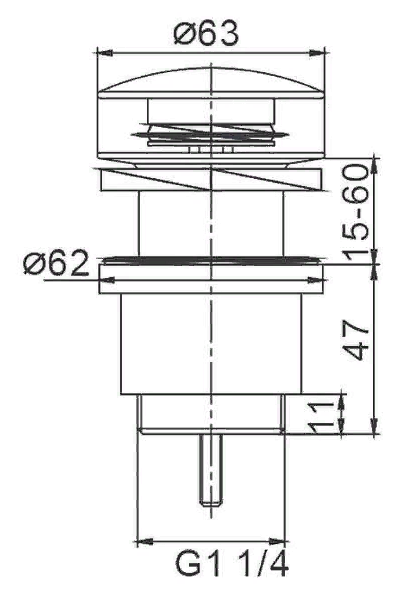 Donnyj klapan Frap F62-4 bronza 2