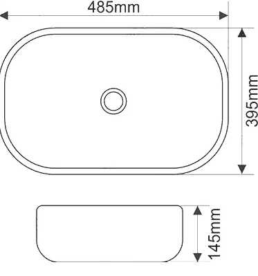 Rakovina nakladnaya MELANA fayans 48,5 sm 2