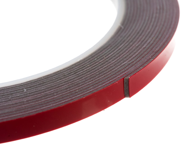 Lenta klejkaya 2h storonnyaya krasnaya na seroj osnove REXANT 5h9mm 2