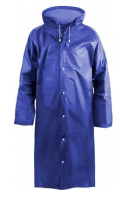 Plashch-dozhdevik s kapyushonom na knopkah KOMFI sinij