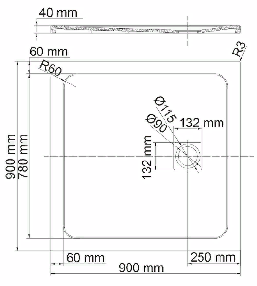 Poddon iskusstvennyj kamen belyj 2