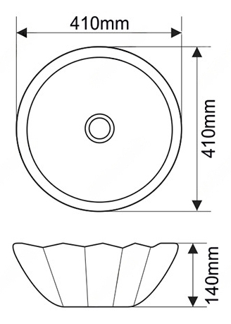 Rakovina nakladnaya MELANA J2051 korichnevyj 2