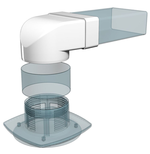 Soedinitel' ERA uglovoj 90°, ploskogo s kruglym 612SK10KP 3
