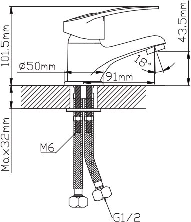 Smesitel dlya rakoviny sharovyj POTATO P1027 2