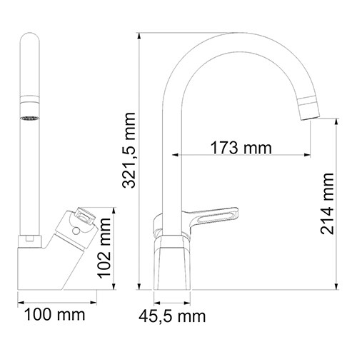 Smesitel dlya kuhni WasserKRAFT Ruhr 24407 2