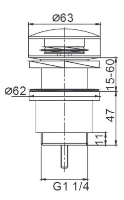 Donnyj klapan Frap F62-3 zoloto 2