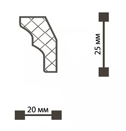 Plintus potolochnyj NMC LX-25 2