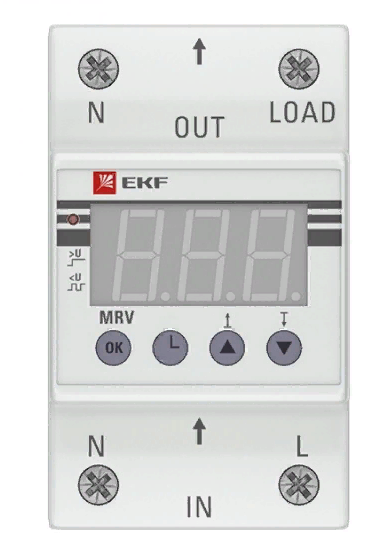 Rele napryazheniya s displeem EKF PROxima MRV 32A belyj 2