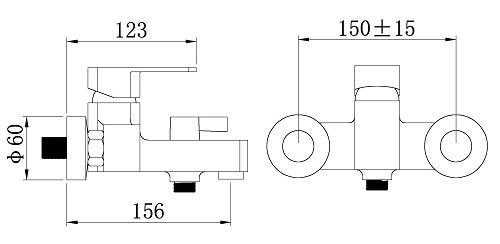 Smesitel dlya vanny POTATO P3019 2