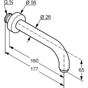 Izliv vstroennyj dlya vanny KLUDI BOZZ 3850505 2