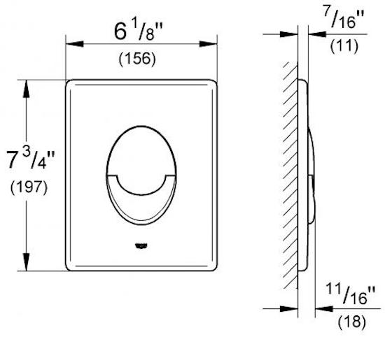 Installyaciya s knopkoj oval'noj Rapid SL GROHE 4