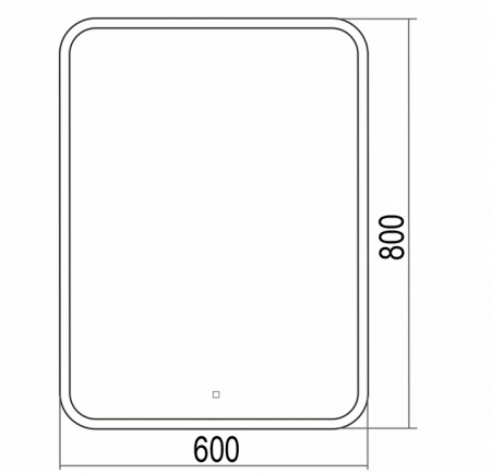 Zerkalo Stiv 60x80 sensor dimmer AZARIO 2