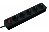 Setevoj filtr s zazemleniem 1,8m Kosmos 472209 chernyj