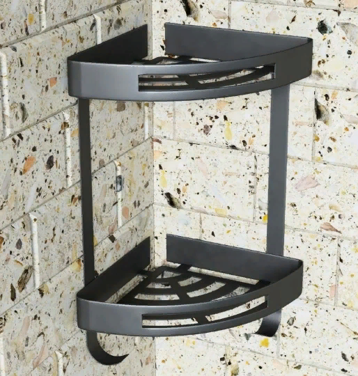 Polka uglovaya 2-aya AkvaLiniya Black D68074 chernaya 2