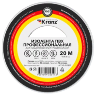 Izolenta professionalnaya 19mm 20m KRANZ KR-09-2801 belaya