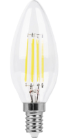 Lampa svetodiod 9Vt svecha E14 4000K filament prozr LB-73 FERON 25958