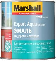 Emal MARSHALL Export Aqua na vodnoj osnove dlya dereva i metalla belaya glyancevaya 0,5l