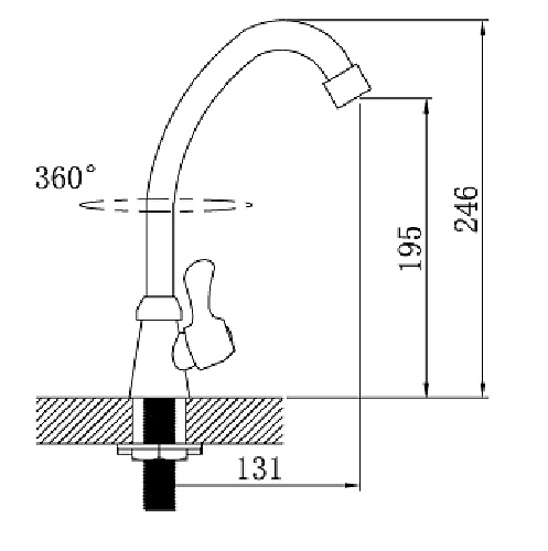 Smesitel dlya kuhni POTATO Mono P4175 2
