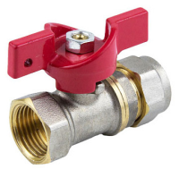 Kran sharovyj obzhimnoj