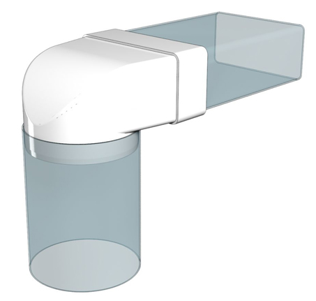 Soedinitel' ERA uglovoj 90°, ploskogo s kruglym 612SK10KP 2