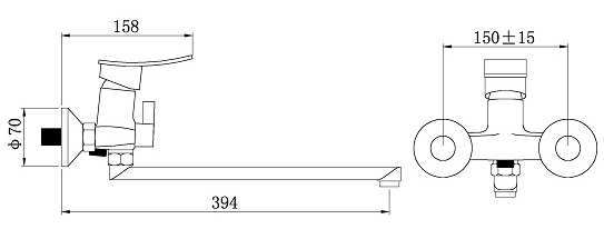 Smesitel dlya vanny POTATO 35F P2220 2 Smesitel dlya vanny POTATO 35F P2220 2