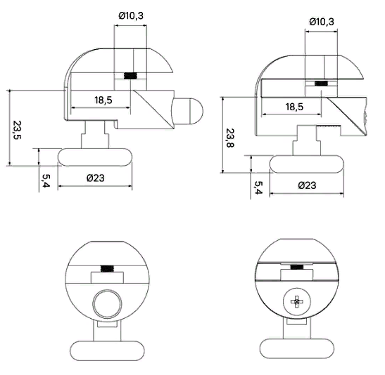 Komplekt rolikov dlya dushevoj zony D=23 3