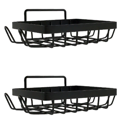 Polki dlya vannoj komnaty samokleyushchiesya chernye 3