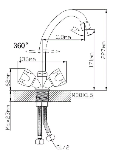 Smesitel POTATO dlya kuhni P4966 2