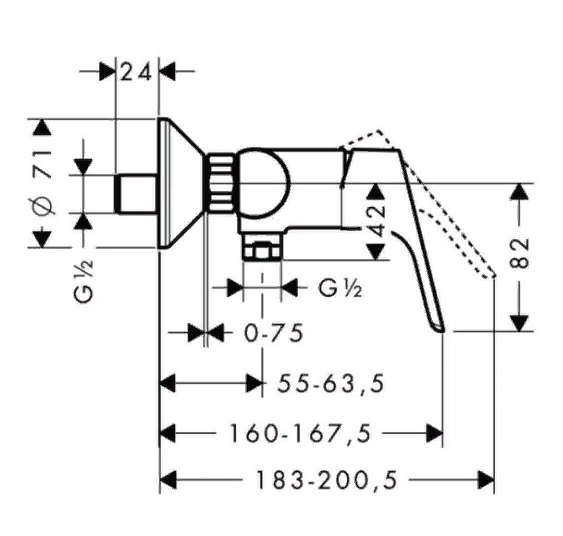 Smesitel dlya dusha HansGrohe FOCUS 31960000 2 Smesitel dlya dusha HansGrohe FOCUS 31960000 2