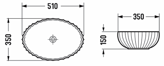 Rakovina steklo GL49-CP CeramaLux shampan 2
