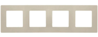 Ramka dlya rozetki 4gnezda LEGRAND Etika 672514 kremovyj