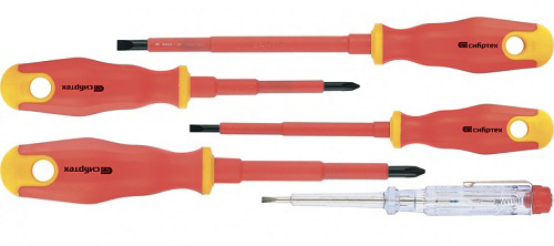 Nabor otvertok dielektricheskih tester 5 predmetov 1000V Sibrtekh 12937 2