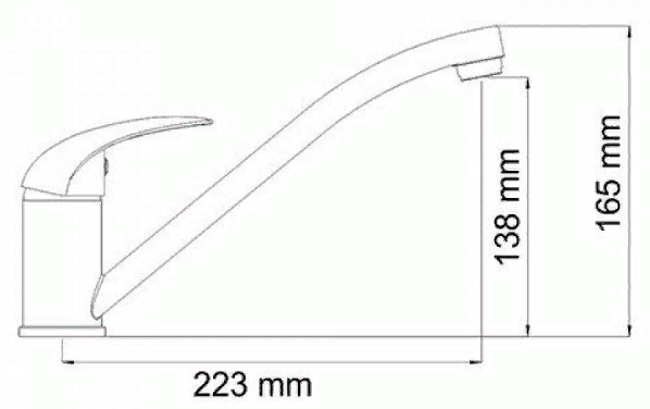 Smesitel dlya kuhni WasserKRAFT ISEN 2607 2