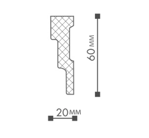 Plintus potolochnyj NMC LX-43 2