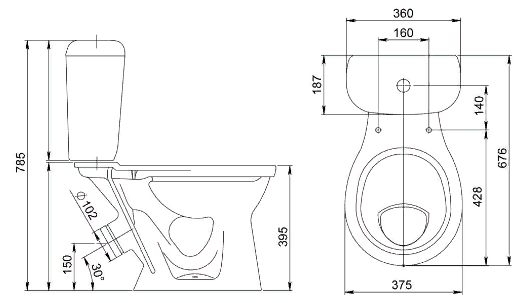 Unitaz napolnyj SANTERI VIKTORIYa 2