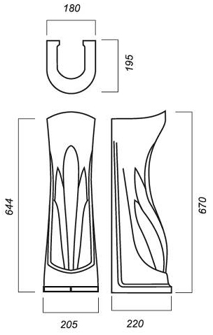 Pedestal SANITA ROMAShKA ROMSAPD01 belyj 2