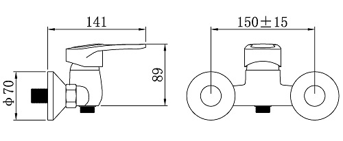Smesitel dlya dusha POTATO P2025 2
