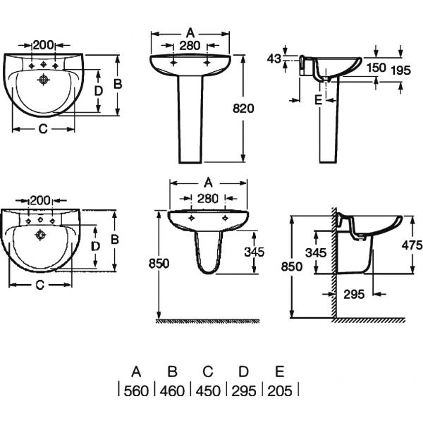 Rakovina podvesnaya ROCA VICTORIA 2