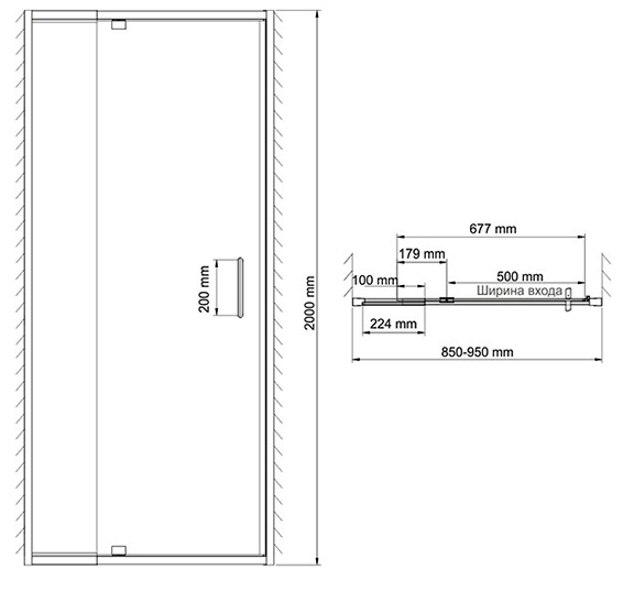 Dushevaya dver WasserKRAFT Berkel 2 Dushevaya dver WasserKRAFT Berkel 2