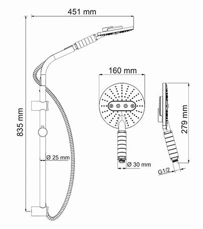 Dushevoj nabor WasserKRAFT A044 2