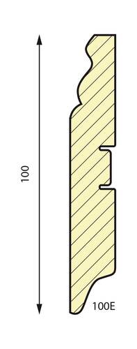 Plintus MDF Smartprofile Paint 100E 100mm Belyj pod pokrasku 2,4m 2