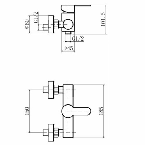Smesitel dlya dusha FASHUN A52001 2