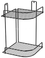 Polka steklyannaya FORA dvojnaya chernaya 1