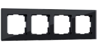 Ramka WERKEL Favorit 4 posta chernyj steklo 1