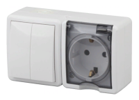 Blok rozetka + vyklyuchatel dvojnoj ERA Ekspert