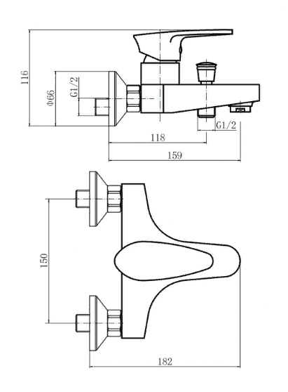Smesitel dlya vanny FASHUN PL3205-8 2