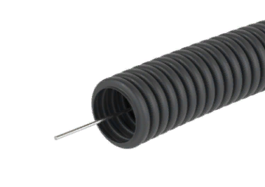 Truba DKS gofrirovannaya d32mm PND s zondom chernaya 25m 2